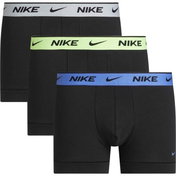 Nike 6P Everyday Essentials Cotton Stretch Trunk D1 Sort/Grøn bomuld Medium Herre