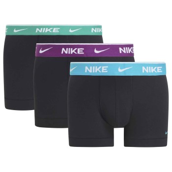 Nike 9P Everyday Essentials Cotton Stretch Trunk D1 Sort m Lilla bomuld Small Herre