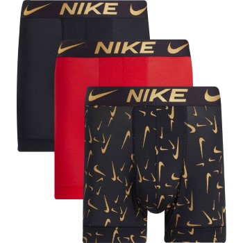 Nike 9P Everyday Essentials Micro Boxer Brief Sort/Guld polyester X-Large Herre