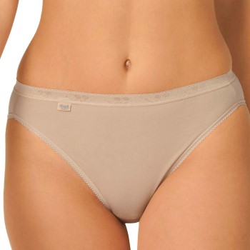 Se Sloggi Trusser 2P Basic Plus Tai Briefs Beige bomuld 42 Dame ved Timarco