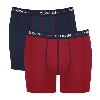 Sloggi 2P Men Start Short C2P Marine/Rød bomuld XX-Large Herre