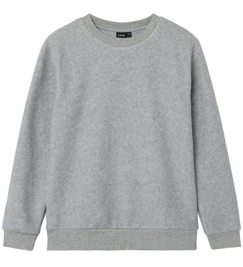 Se LMTD Bluse - Fleece - NlnNeddy - Grey Melange ved KidsWorld