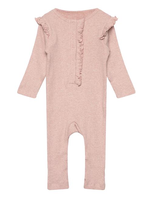 Fixoni Romper Ls Rib Fixoni Pink