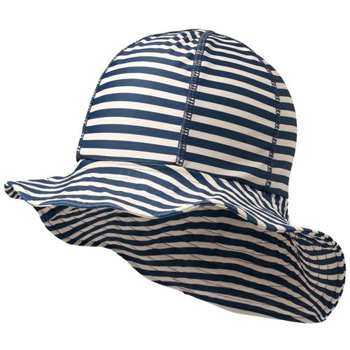 Wheat Stribet Uv-hat Indigo | Marine blå | 6-8 years