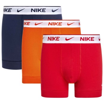 Se Nike 6P Everyday Essentials Cotton Stretch Trunk Blå/Rød bomuld Small Herre ved Timarco