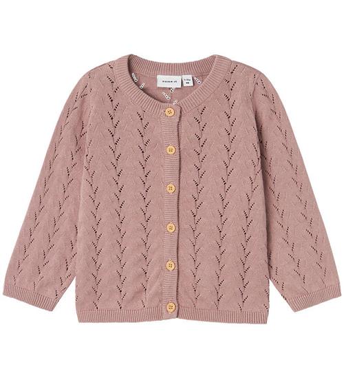 Se Name It Name It Cardigan - Strik - Noos - NmfBanni - Deauville Mauve ved KidsWorld