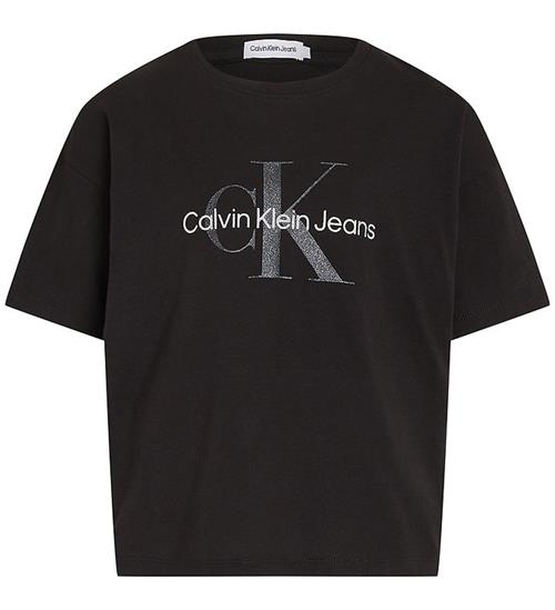 Calvin Klein Calvin Klein T-shirt - Glitter Monogram Boxy - Ck Black