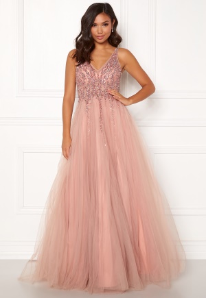 Se Christian Koehlert Sparkling Tulle Dream Dress Dawn Pink 42 ved Bubbleroom