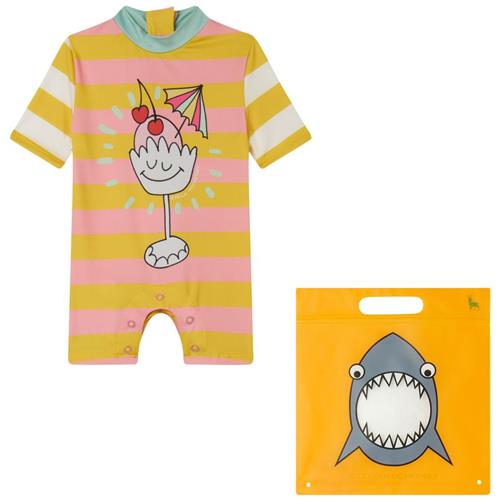 Se Stella McCartney Kids Stribet UV-dragt Orange | Gul | 6 months ved Babyshop