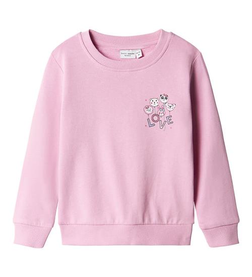 Se Name It Name It Sweatshirt - NmfVasacha - Pastel Lavender/Love ved KidsWorld