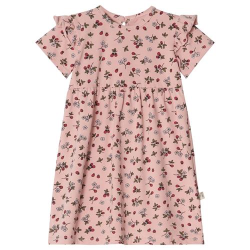 Se Buddy & Hope GOTS Hilma Mønstret Kjole Wild Strawberry | Lyserød | 110/116 cm ved Babyshop