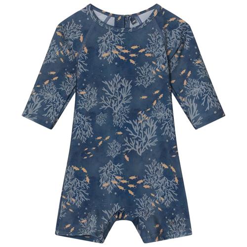 Se MINI A TURE Goldie Mønstret UV-dragt Deep Waters | Blå | 74/80 cm ved Babyshop