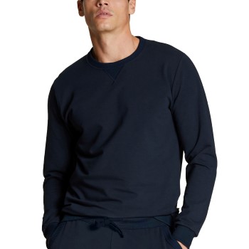 Calida Circular Lounge Sweat-Shirt Mørkblå bomuld Small Herre