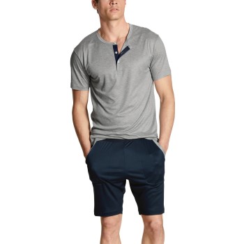 Se Calida Circular Night Short Pyjama Grå/Blå lyocell Medium Herre ved Timarco