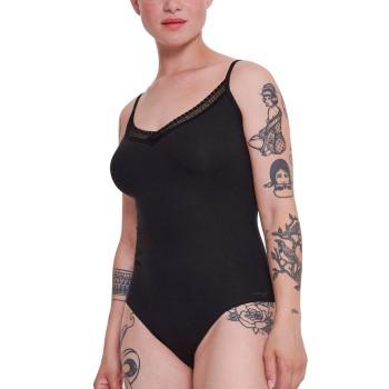 Sloggi GO Ribbed Bodysuit Sort bomuld X-Large Dame