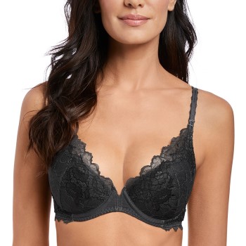 Wacoal Bh Lace Perfection Plunge Push Up Bra Sort A 75 Dame