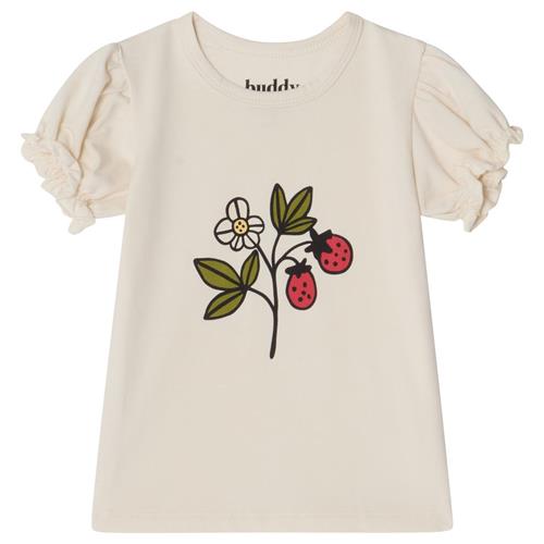 Buddy & Hope Elsa GOTS T-shirt Wild Strawberry | Hvid | 74/80 cm