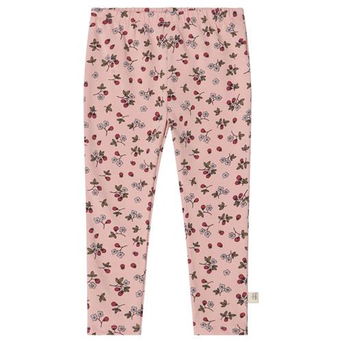 Se Buddy & Hope Kalle GOTS Mønstrete Leggings Wild Strawberry | Lyserød | 62/68 cm ved Babyshop