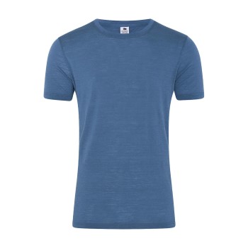 Dovre Wool Light T-Shirt Blå uld Medium Herre