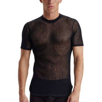 Se Dovre Wool Mesh T-Shirt Sort uld Medium Herre ved Timarco