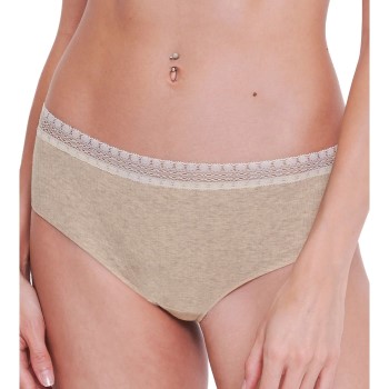 Sloggi Trusser 2P GO Ribbed Hipster Briefs Elfenben økologisk bomuld Large Dame