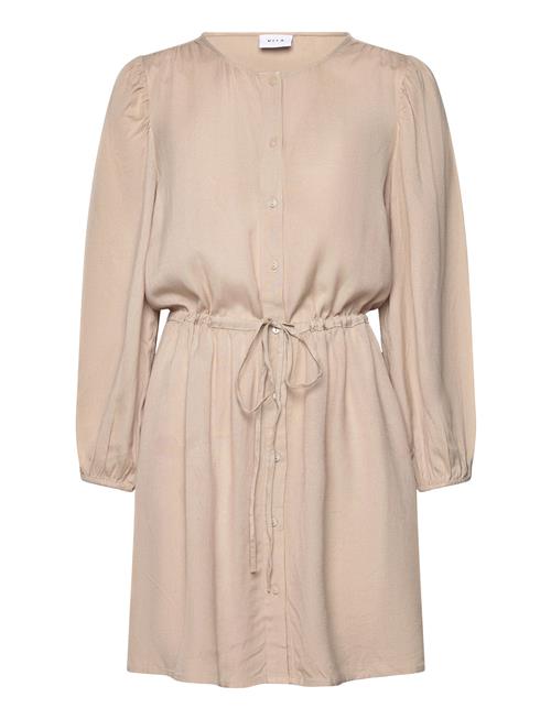 Vila Vipricil O-Neck 7/8 Dress- Noos Vila Beige