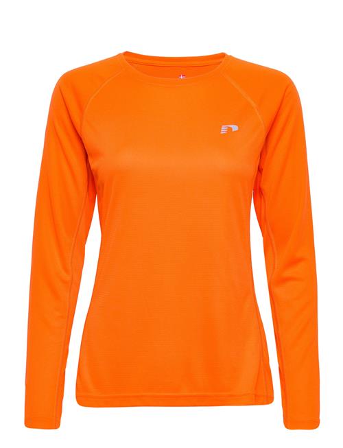 Se Newline Women Core Running T-Shirt L/S Newline Orange ved Booztlet