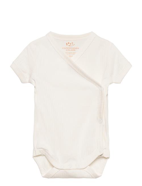 Copenhagen Colors Baby Rib Jersey Body Crossover W. Ss Copenhagen Colors Cream