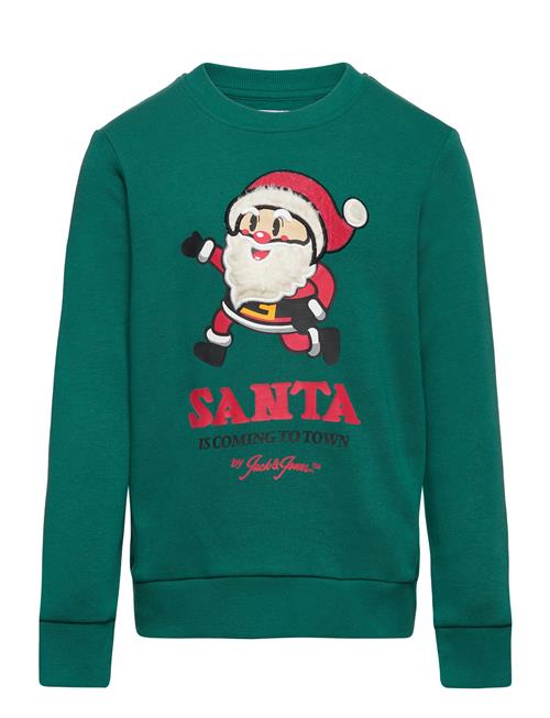 Se Jack & Jones Jorxmas Crew Neck Sweat Xmas Jnr Jack & J S Green ved Booztlet