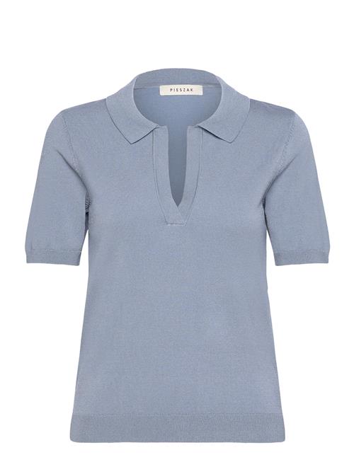 Se Pieszak Pd-Eba Ss Polo Knit Pieszak Blue ved Booztlet