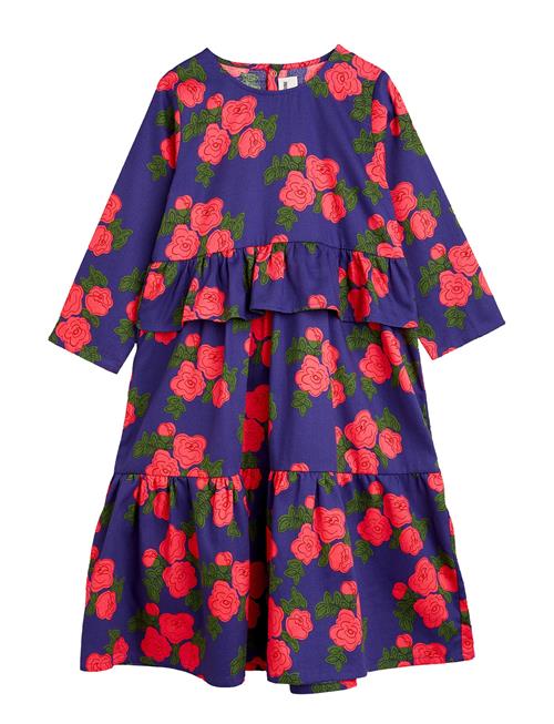 Mini Rodini Roses Aop Woven Frill Dress Mini Rodini Blue