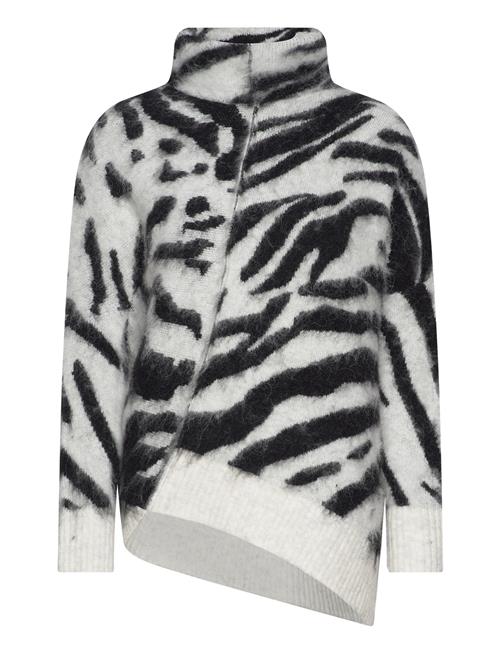 AllSaints Lock Zebra Roll Neck AllSaints White