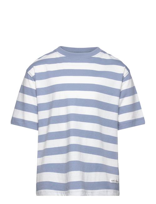 Mango Striped Cotton T-Shirt Mango Blue