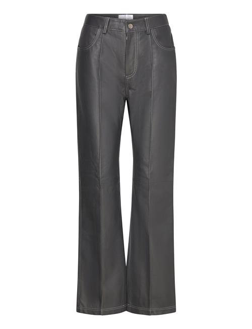 Hosbjerg Nana Leather Pants Hosbjerg Grey