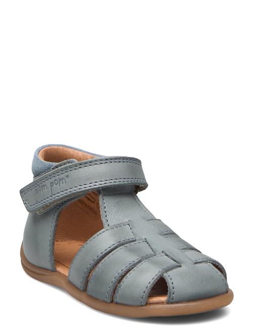 Se Pom Pom Starters™ Velcro Sandal Pom Pom Blue ved Booztlet