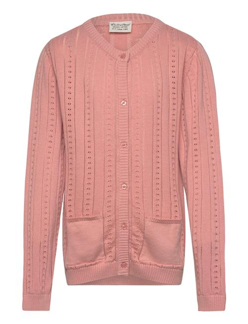 Se Cardigan Ls Knit Minymo Pink ved Booztlet