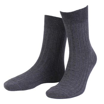 Amanda Christensen Strømper True Ankle Rib Sock Antracit Str 47/50 Herre