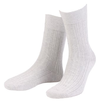 Se Amanda Christensen Strømper True Ankle Rib Sock Sand Str 47/50 Herre ved Timarco