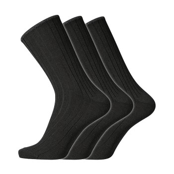 Dovre Strømper 3P Wool No-Elastic Socks Sort Str 40/45 Herre