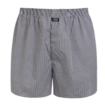 Jockey Woven Poplin Boxer Shorts Marine Ternet bomuld Small Herre