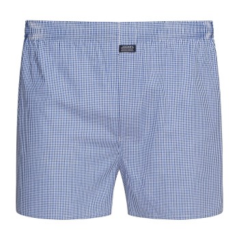 Jockey Woven Poplin Boxer Shorts Marine/Ternet bomuld Small Herre