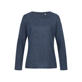 Se Stedman Knit Long Sleeve For Women Blå Small Dame ved Timarco