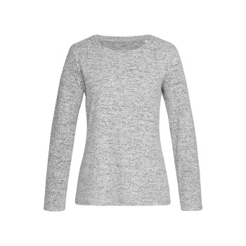 Stedman Knit Long Sleeve For Women Lysegrå Large Dame