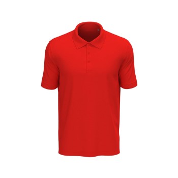 Stedman Lux Short Sleeve Polo Rød bomuld Large Herre