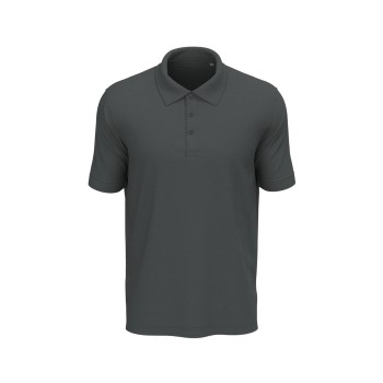 Se Stedman Lux Short Sleeve Polo Mørkgrå  bomuld Small Herre ved Timarco