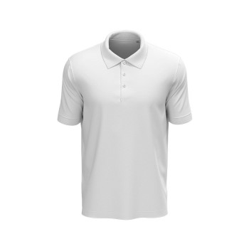 Se Stedman Lux Short Sleeve Polo Hvid bomuld Small Herre ved Timarco