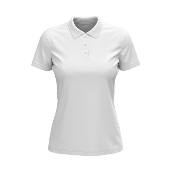 Se Stedman Lux Short Sleeve Polo For Women Hvid bomuld Large Dame ved Timarco