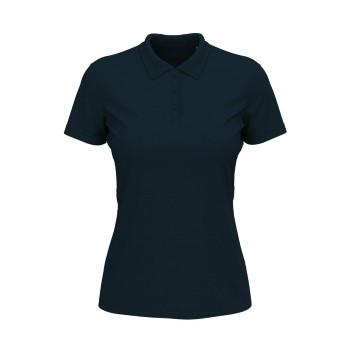 Se Stedman Lux Short Sleeve Polo For Women Marineblå bomuld Medium Dame ved Timarco