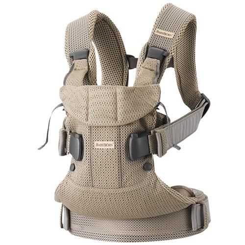 Se BabyBjörn One Air 3D Mesh Bæresele Grey Beige | Beige | 0-3 ved Babyshop