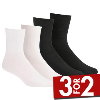 Damella Strømper 2P Seamless Socks Sort/Hvid Str 39/42 Dame